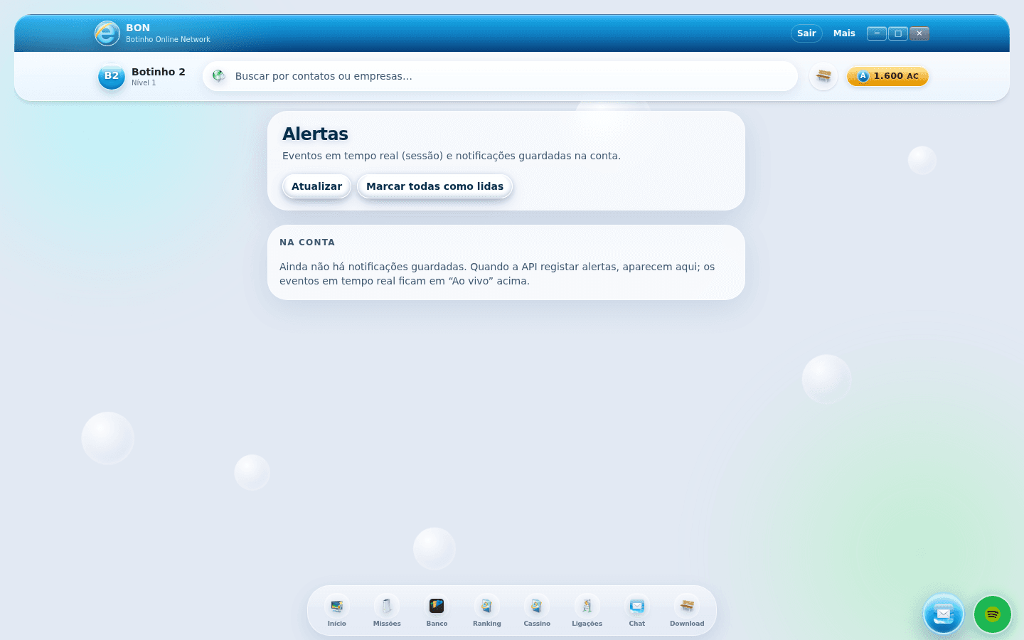Centro de notificações
